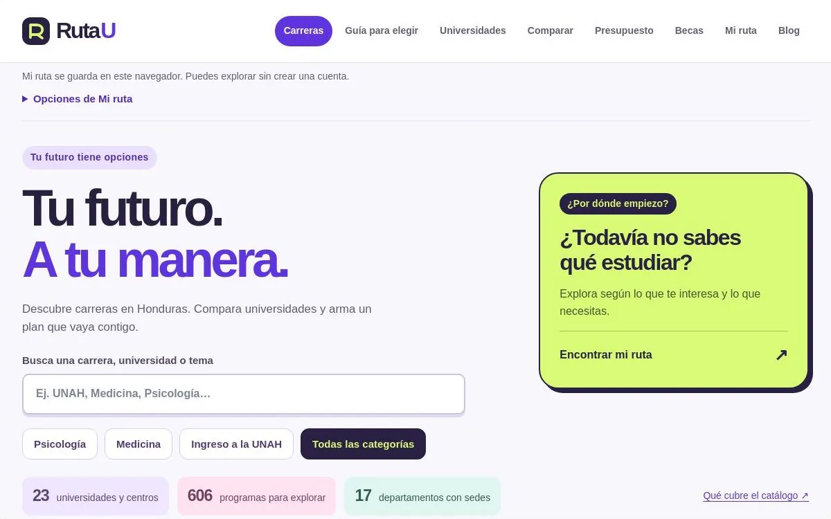 Portada de RutaU
